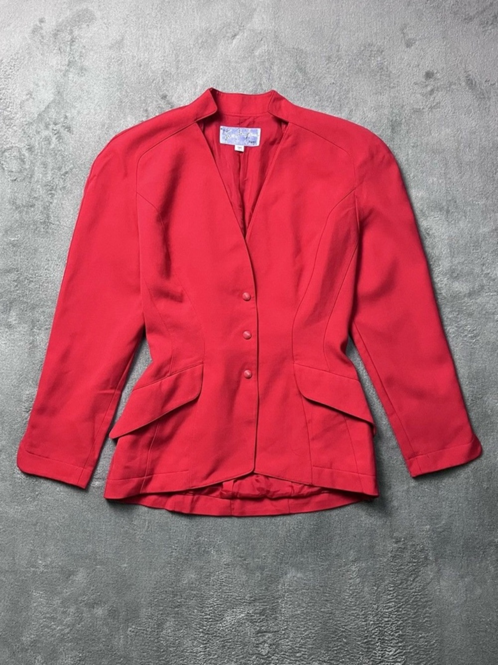 Thierry Mugler Vibrant Red Tailored Blazer